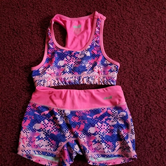 gymnastics sports bras and shorts